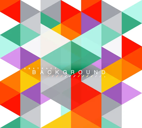 Multicolored triangles abstract background, mosaic tiles concept — Stock Vector