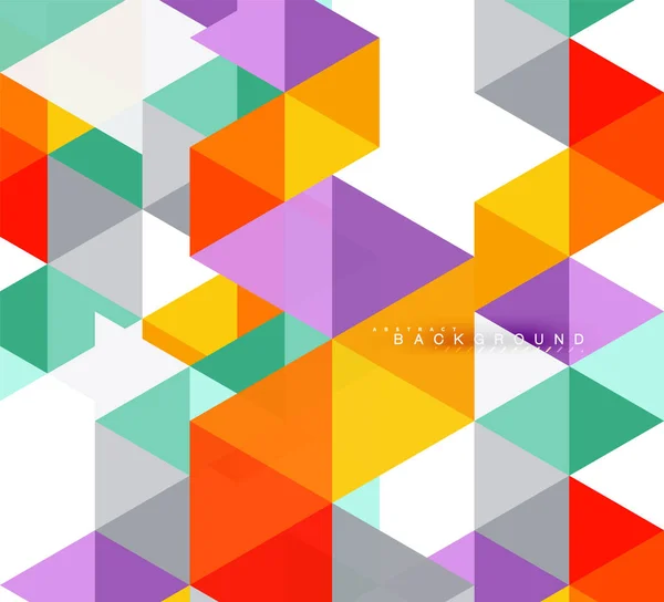 Αφηρημένα φόντο πολύχρωμα τρίγωνα, ψηφιδωτά πλακάκια έννοια — Διανυσματικό Αρχείο