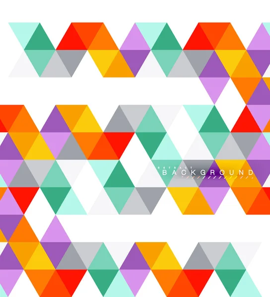 Triangles multicolores fond abstrait, concept de carreaux de mosaïque — Image vectorielle