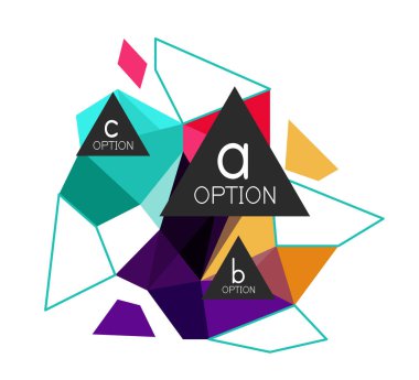 Üçgen infographics tasarım düzeni