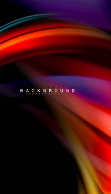 Sıvı renk arka plan, siyah, renkli mermer veya plastik dalga doku zemin, çok renkli şablonu için iş veya teknoloji sunu veya web broşür kapak üzerinde sıvı tasarım bükülmüş