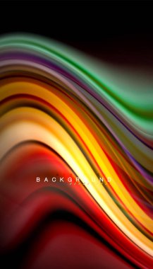 Sıvı renk arka plan, siyah, renkli mermer veya plastik dalga doku zemin, çok renkli şablonu için iş veya teknoloji sunu veya web broşür kapak üzerinde sıvı tasarım bükülmüş