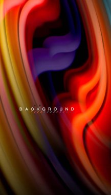 Sıvı renk arka plan, siyah, renkli mermer veya plastik dalga doku zemin, çok renkli şablonu için iş veya teknoloji sunu veya web broşür kapak üzerinde sıvı tasarım bükülmüş