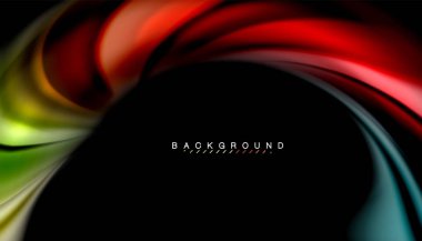 Sıvı renk arka plan, siyah, renkli mermer veya plastik dalga doku zemin, çok renkli şablonu için iş veya teknoloji sunu veya web broşür kapak üzerinde sıvı tasarım bükülmüş