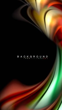 Sıvı renk arka plan, siyah, renkli mermer veya plastik dalga doku zemin, çok renkli şablonu için iş veya teknoloji sunu veya web broşür kapak üzerinde sıvı tasarım bükülmüş