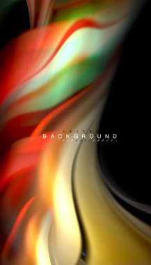 Sıvı renk arka plan, siyah, renkli mermer veya plastik dalga doku zemin, çok renkli şablonu için iş veya teknoloji sunu veya web broşür kapak üzerinde sıvı tasarım bükülmüş