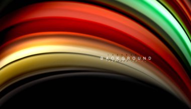 Sıvı renk arka plan, siyah, renkli mermer veya plastik dalga doku zemin, çok renkli şablonu için iş veya teknoloji sunu veya web broşür kapak üzerinde sıvı tasarım bükülmüş