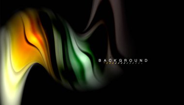 Sıvı renk arka plan, siyah, renkli mermer veya plastik dalga doku zemin, çok renkli şablonu için iş veya teknoloji sunu veya web broşür kapak üzerinde sıvı tasarım bükülmüş