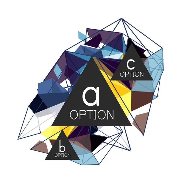 Diseño de infografías triangulares — Vector de stock