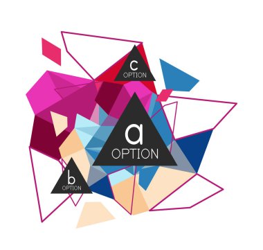 Üçgen infographics tasarım düzeni