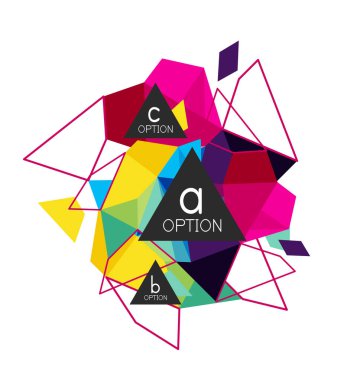 Geometrik üçgen infographics