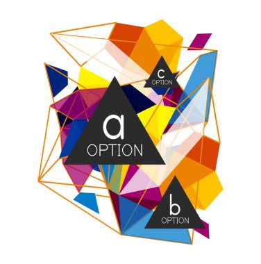 Geometrik üçgen infographics