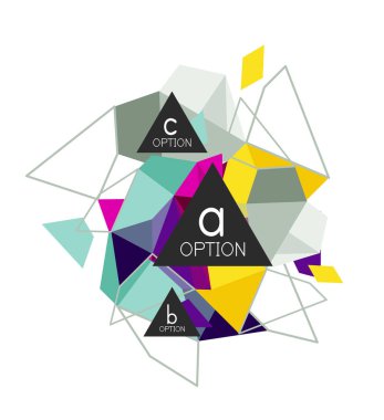 Üçgen infographics tasarım düzeni