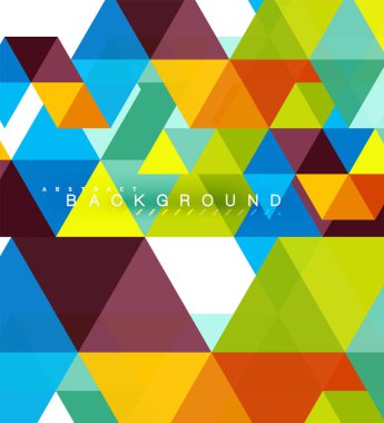 Çok renkli üçgenler arka plan, mozaik kavramı döşer.