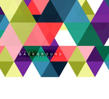 Çok renkli üçgenler arka plan, mozaik kavramı döşer.
