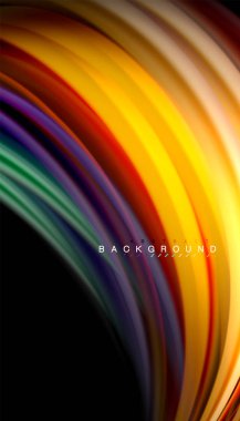 Sıvı renk arka plan, siyah, renkli mermer veya plastik dalga doku zemin, çok renkli şablonu için iş veya teknoloji sunu veya web broşür kapak üzerinde sıvı tasarım bükülmüş