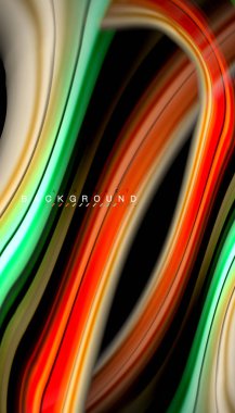 Sıvı renk arka plan, siyah, renkli mermer veya plastik dalga doku zemin, çok renkli şablonu için iş veya teknoloji sunu veya web broşür kapak üzerinde sıvı tasarım bükülmüş