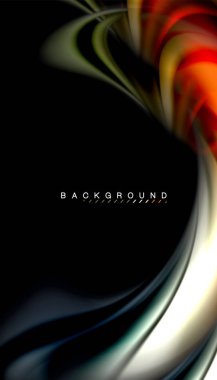 Sıvı renk arka plan, siyah, renkli mermer veya plastik dalga doku zemin, çok renkli şablonu için iş veya teknoloji sunu veya web broşür kapak üzerinde sıvı tasarım bükülmüş