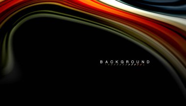 Sıvı renk arka plan, siyah, renkli mermer veya plastik dalga doku zemin, çok renkli şablonu için iş veya teknoloji sunu veya web broşür kapak üzerinde sıvı tasarım bükülmüş