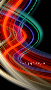 Sıvı renk arka plan, siyah, renkli mermer veya plastik dalga doku zemin, çok renkli şablonu için iş veya teknoloji sunu veya web broşür kapak üzerinde sıvı tasarım bükülmüş