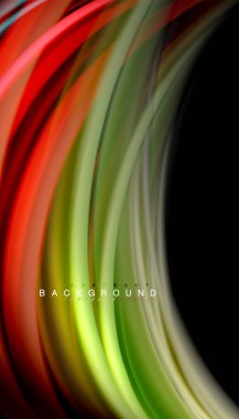 Sıvı renk arka plan, siyah, renkli mermer veya plastik dalga doku zemin, çok renkli şablonu için iş veya teknoloji sunu veya web broşür kapak üzerinde sıvı tasarım bükülmüş