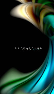 Sıvı renk arka plan, siyah, renkli mermer veya plastik dalga doku zemin, çok renkli şablonu için iş veya teknoloji sunu veya web broşür kapak üzerinde sıvı tasarım bükülmüş