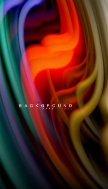 Sıvı renk arka plan, siyah, renkli mermer veya plastik dalga doku zemin, çok renkli şablonu için iş veya teknoloji sunu veya web broşür kapak üzerinde sıvı tasarım bükülmüş