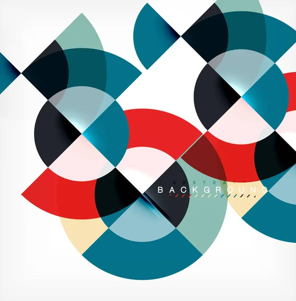 Diseño de fondo abstracto de círculo mínimo, plantilla multicolor para presentación de negocios o tecnología o diseño de portada de folleto web, papel pintado — Archivo Imágenes Vectoriales