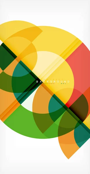 Minimal cirkel abstrakt bakgrund designmall, mångfärgade för företag eller teknik presentation eller web broschyr cover layout, tapeter — Stock vektor
