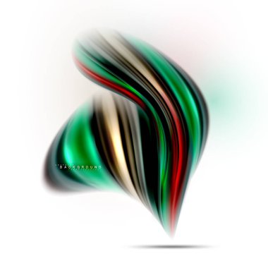 Sıvı sıvı karıştırma renkler konsepti üzerine açık gri renkli, dalga ve girdap eğrisi akışı satır, trendy soyut düzeni şablonu iş sunumu, app duvar kağıdı başlık sayfası, poster veya duvar kağıdı için