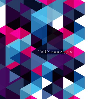 Çok renkli üçgenler arka plan, mozaik kavramı döşer.