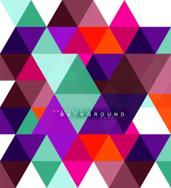 Çok renkli üçgenler arka plan, mozaik kavramı döşer.