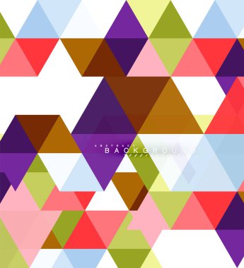 Çok renkli üçgenler arka plan, mozaik kavramı döşer.