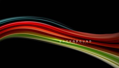 Sıvı renk arka plan, siyah, renkli mermer veya plastik dalga doku zemin, çok renkli şablonu için iş veya teknoloji sunu veya web broşür kapak üzerinde sıvı tasarım bükülmüş