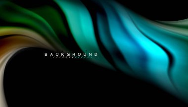 Sıvı renk arka plan, siyah, renkli mermer veya plastik dalga doku zemin, çok renkli şablonu için iş veya teknoloji sunu veya web broşür kapak üzerinde sıvı tasarım bükülmüş