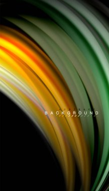 Sıvı renk arka plan, siyah, renkli mermer veya plastik dalga doku zemin, çok renkli şablonu için iş veya teknoloji sunu veya web broşür kapak üzerinde sıvı tasarım bükülmüş