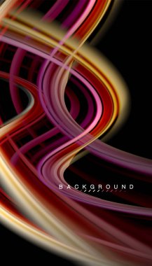 Sıvı renk arka plan, siyah, renkli mermer veya plastik dalga doku zemin, çok renkli şablonu için iş veya teknoloji sunu veya web broşür kapak üzerinde sıvı tasarım bükülmüş