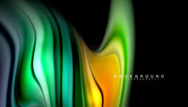 Sıvı renk arka plan, siyah, renkli mermer veya plastik dalga doku zemin, çok renkli şablonu için iş veya teknoloji sunu veya web broşür kapak üzerinde sıvı tasarım bükülmüş