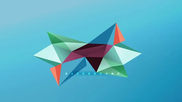 Abstrakt bakgrund - geometriska origami stil formen sammansättning, triangulära låg poly designkoncept. Färgglada trendig minimalistisk illustration — Stock vektor