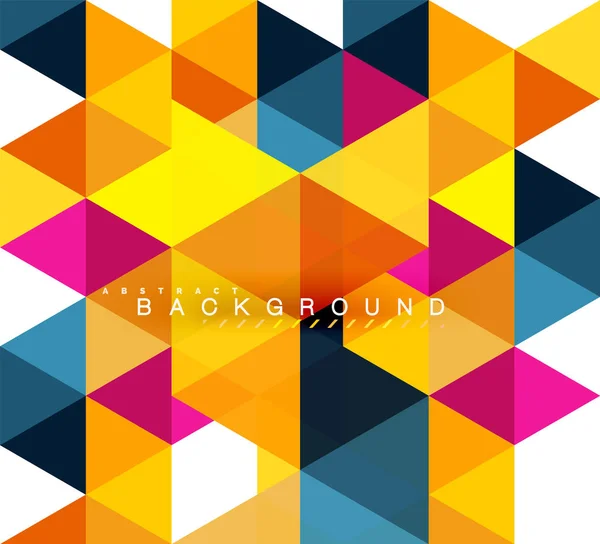 Multicolored triangles abstract background, mosaic tiles concept — Stock Vector