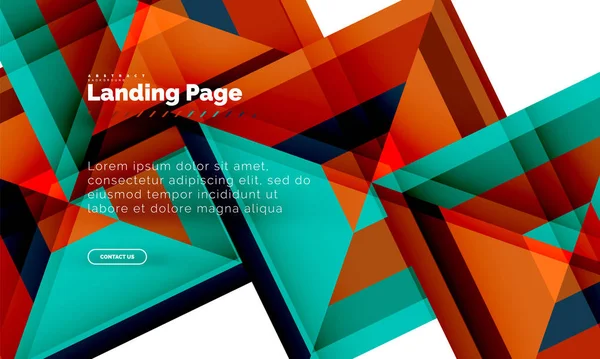 Čtvercový tvar geometrická abstraktní pozadí, úvodní stránku web design šablonu — Stockový vektor