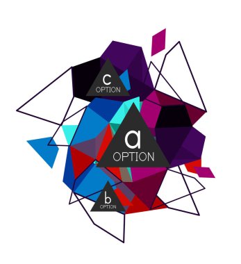 Üçgen infographics tasarım düzeni