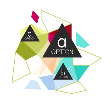 Geometrik üçgen infographics