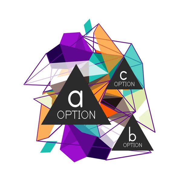 Infografica a triangolo geometrico — Vettoriale Stock