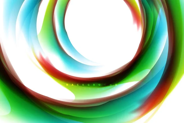 Holografické tekutiny barvy toku, barevné tekuté míchání barvy pohybu koncept — Stockový vektor