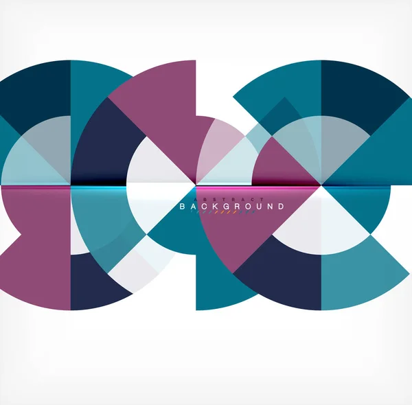 Minimale cirkel abstracte achtergrond ontwerpsjabloon, veelkleurige voor bedrijfs- of technologie presentatie of web brochure cover lay-out, achtergrond — Stockvector