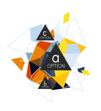 Geometrik üçgen infographics