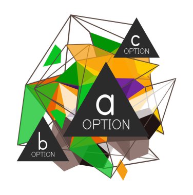 Üçgen infographics tasarım düzeni