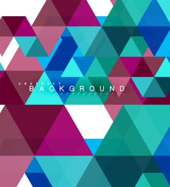 Çok renkli üçgenler arka plan, mozaik kavramı döşer.