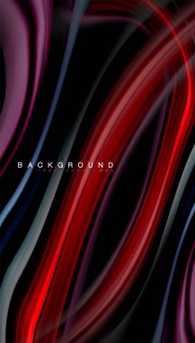 Sıvı renk arka plan, siyah, renkli mermer veya plastik dalga doku zemin, çok renkli şablonu için iş veya teknoloji sunu veya web broşür kapak üzerinde sıvı tasarım bükülmüş